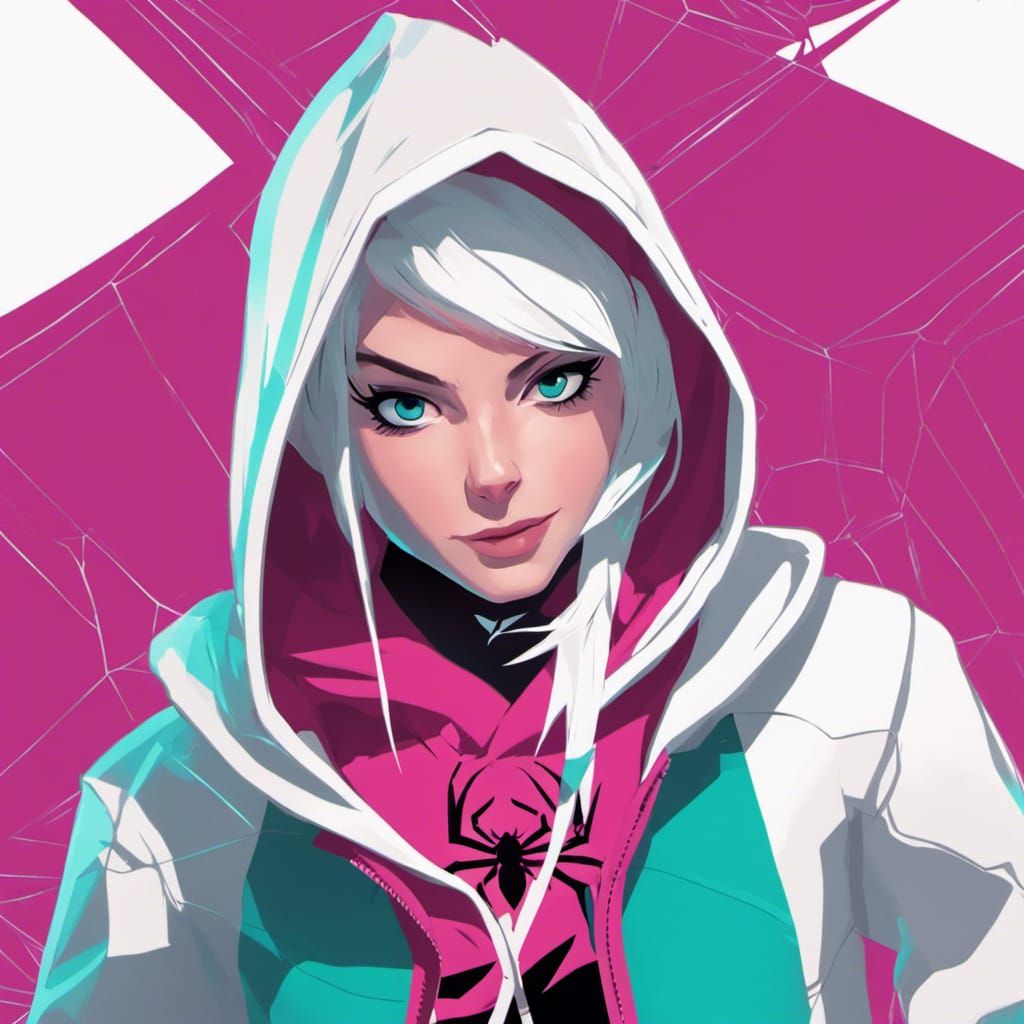 Spider-Gwen in Breath of the Wild Style