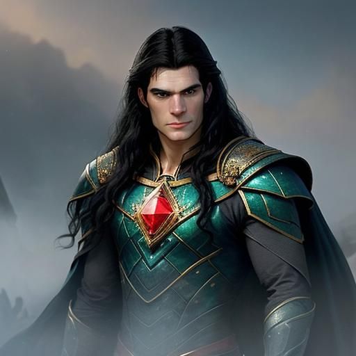 Ethereal Fantasy Portrait with Glimmering Gems