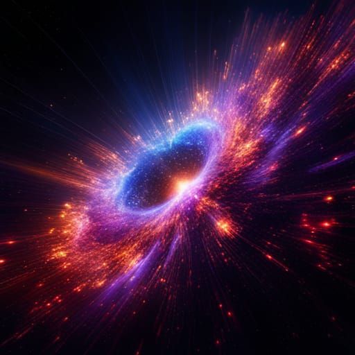 Spectacular Supernova Explosion in Deep Space