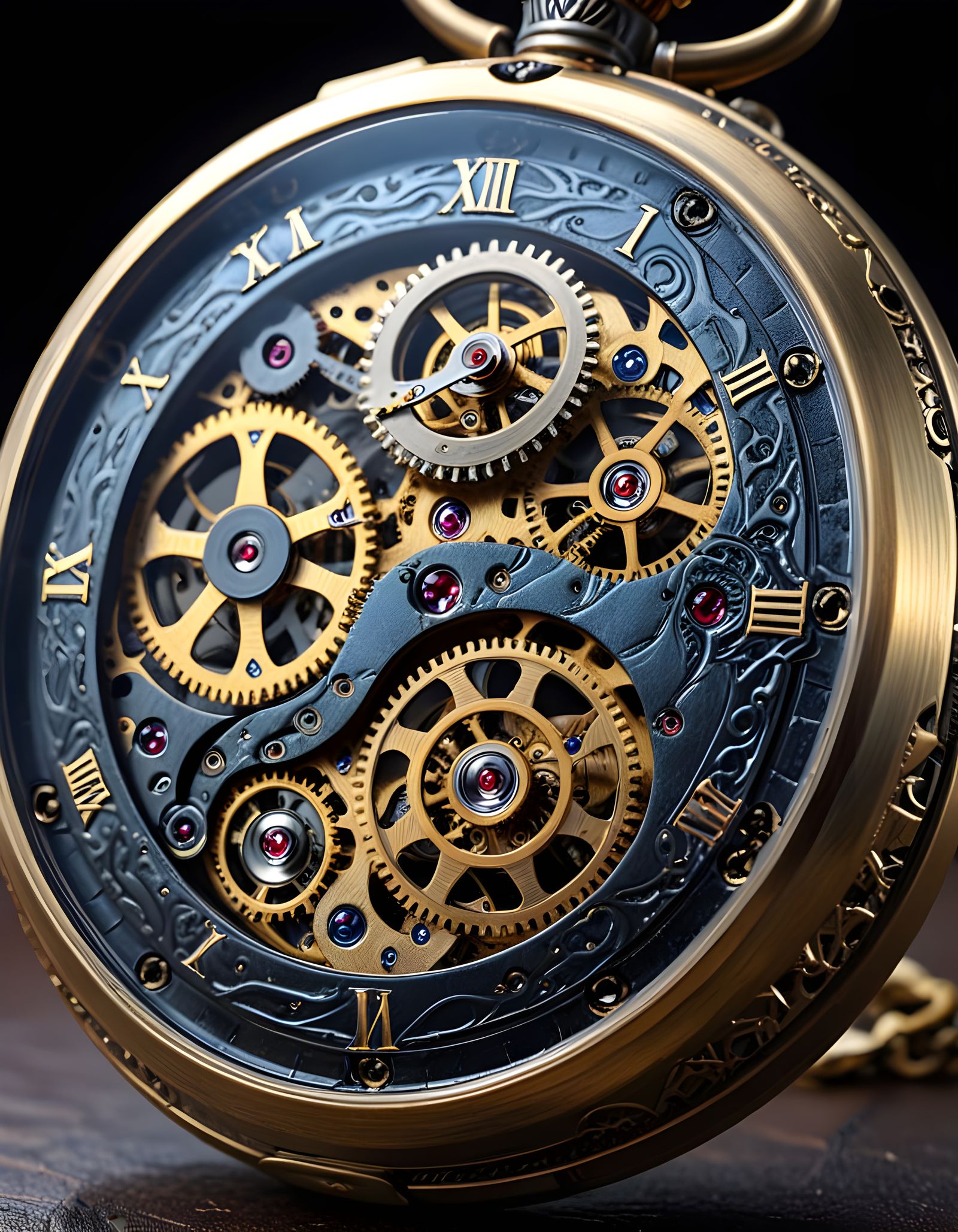 Steampunk Pocket Watch in Dramatic Light