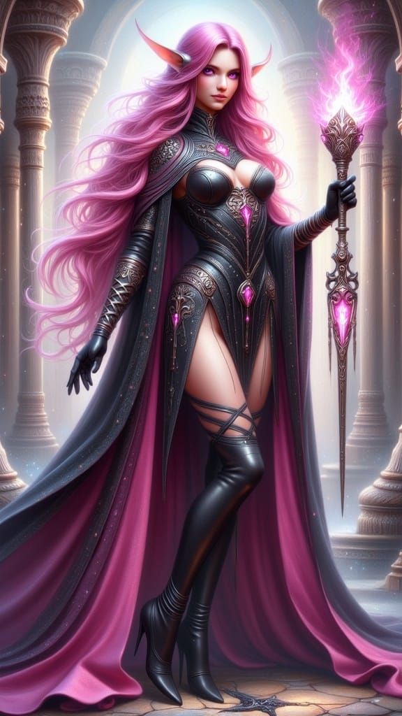 Ethereal Elf Maiden in Majestic Armor