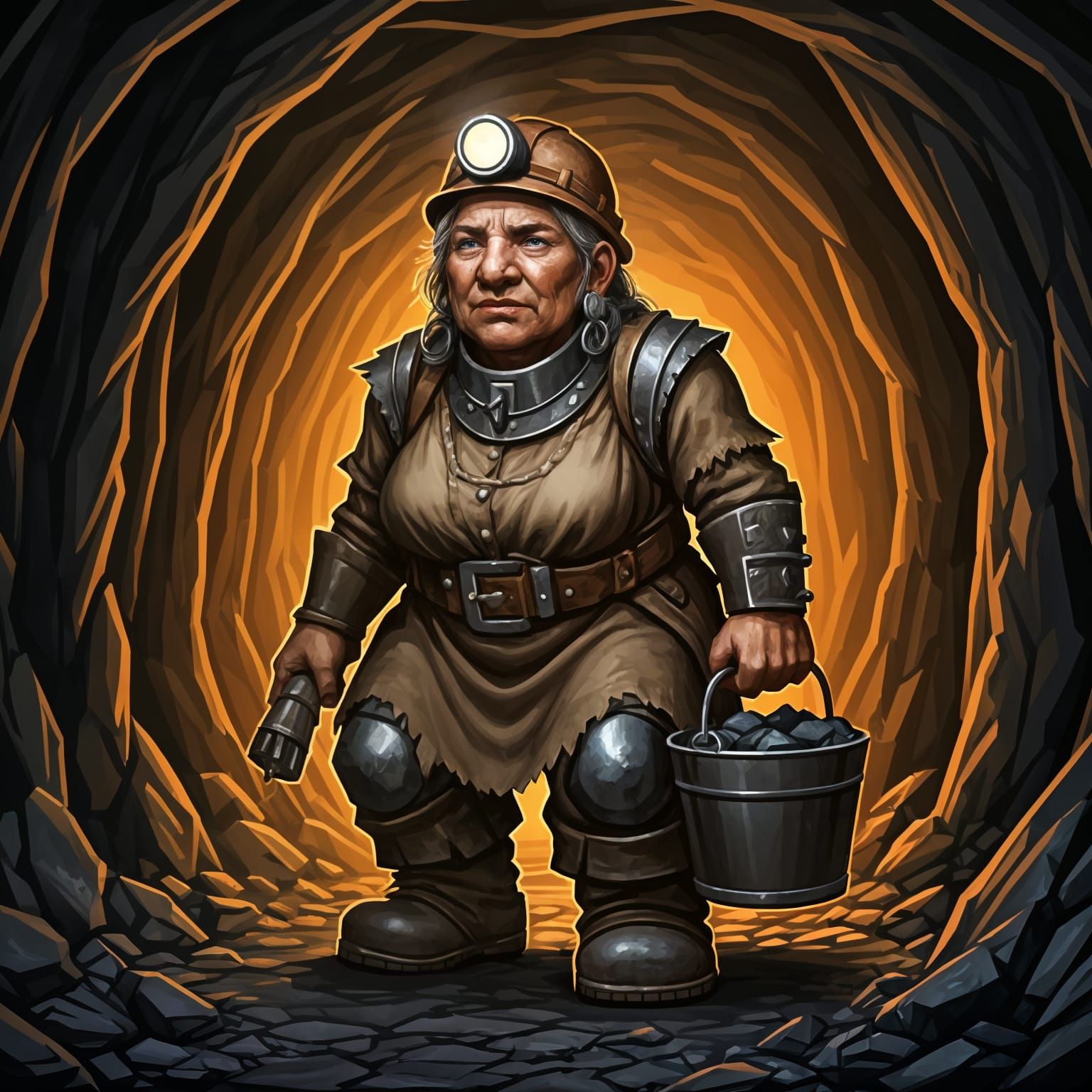 Dwarf Miner: Age and Toil in the Depths