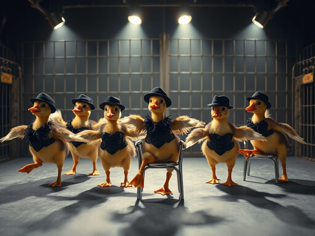 Ducklings Perform Cell Block Tango in Noir Style