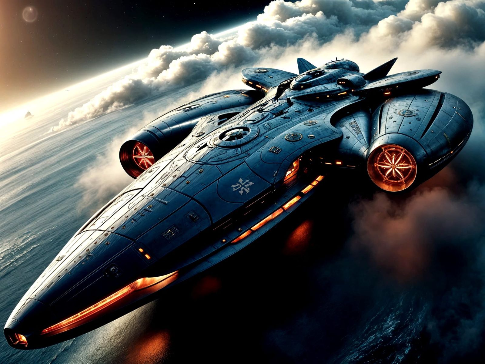 Imperial French Star Empire Heavy Cruiser on Patrol