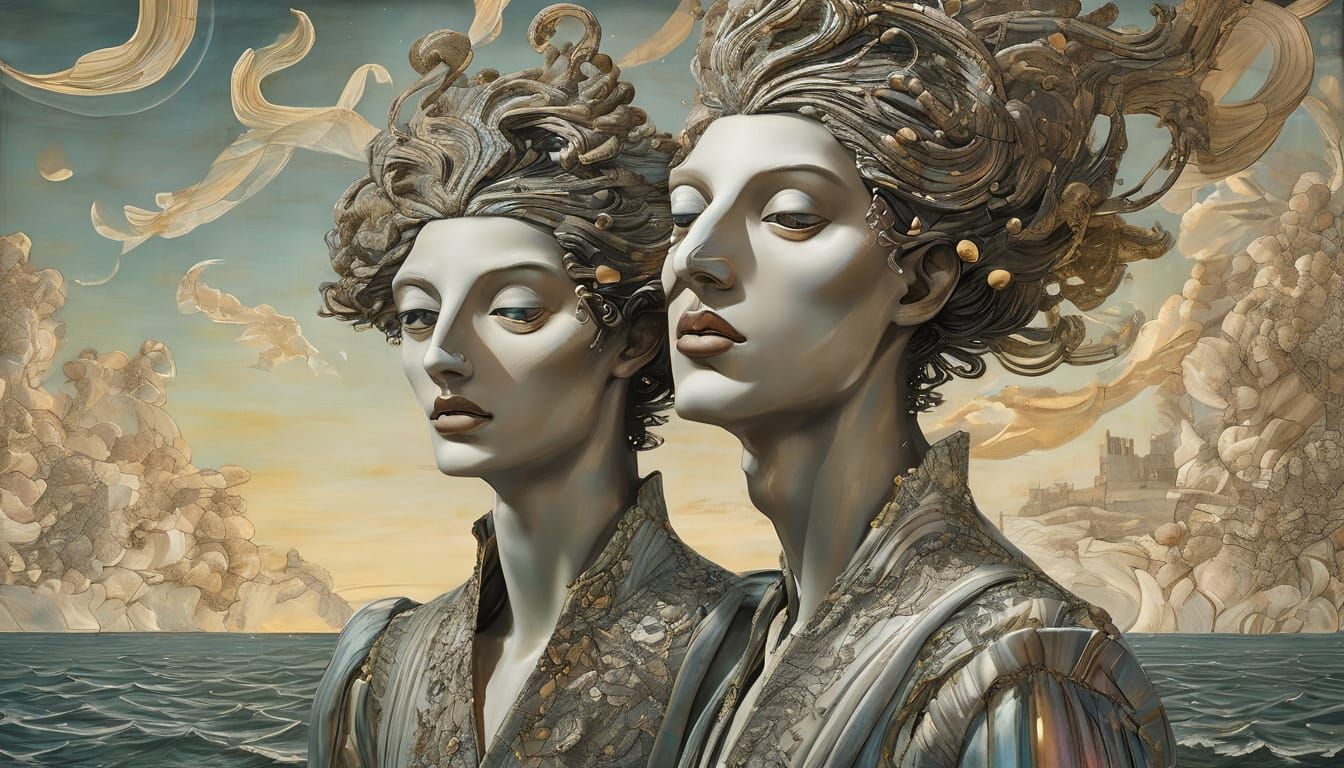 Baroque Dreamscape with Fashion and Fractals