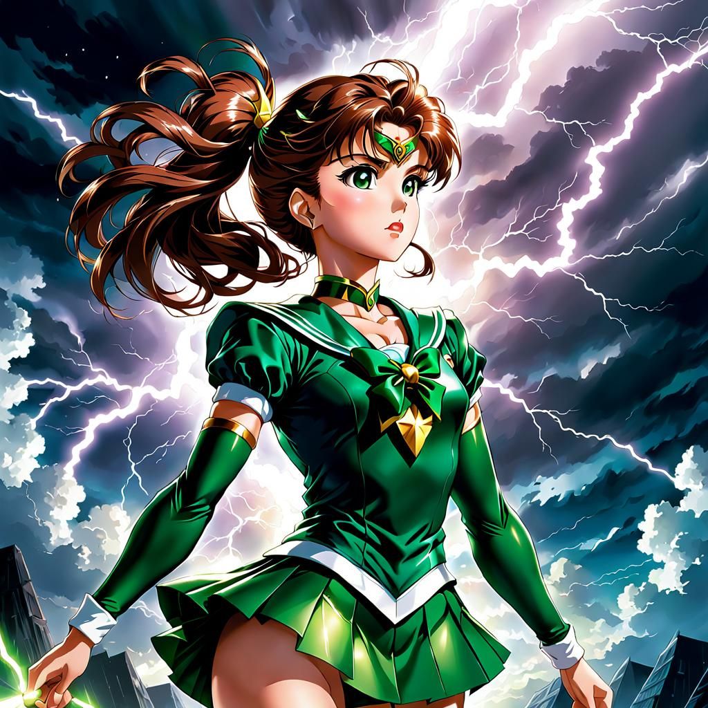 Sailor Jupiter Transformation in Takeuchi Style