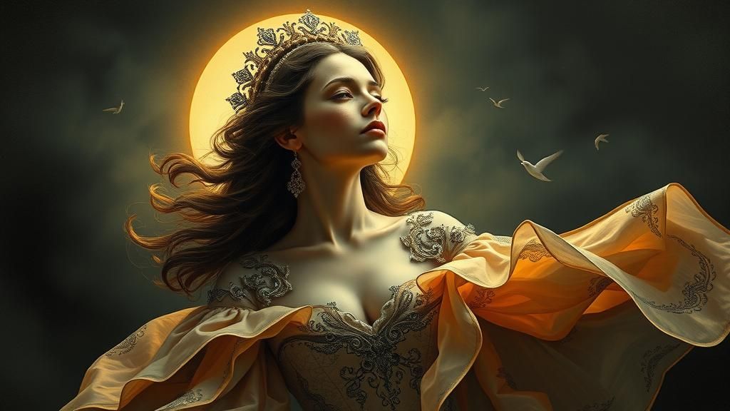 Dreamy Queen in Surreal Automatism