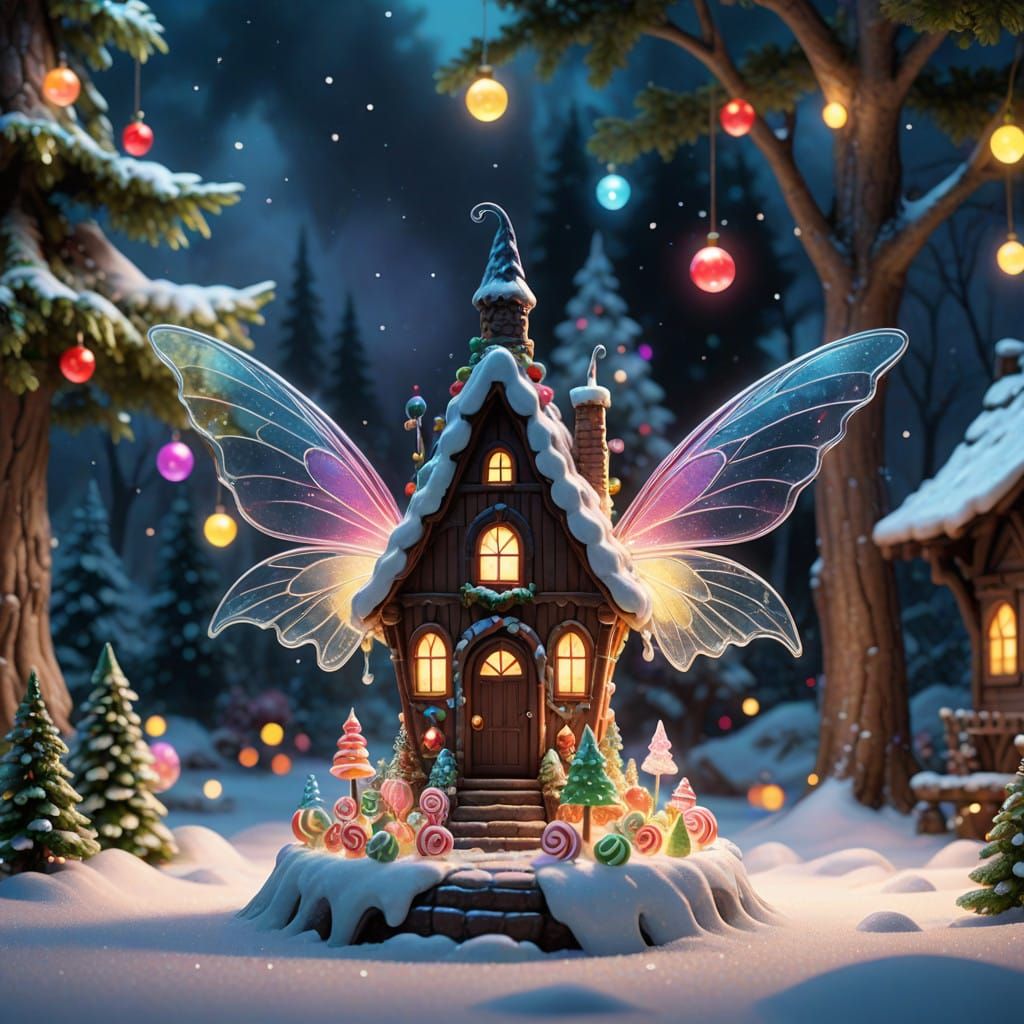 Magical Glass Fairies Dance in Whimsical Christmas Wonderlan...