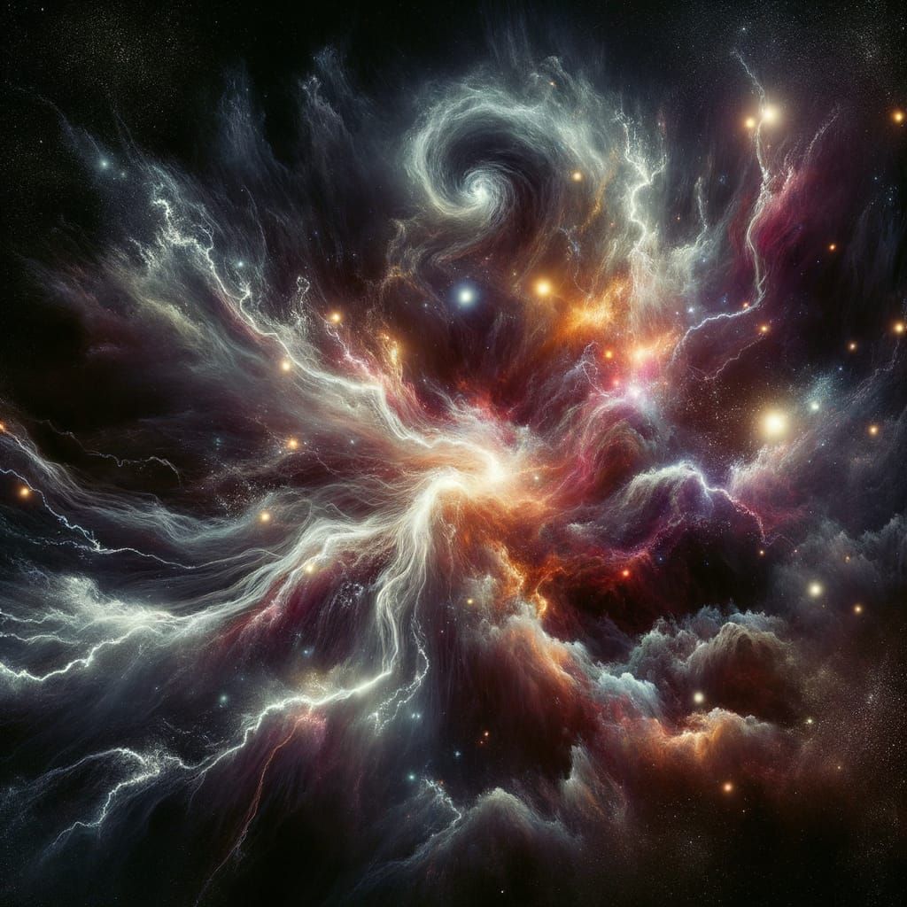 Cosmic Thunderstorm Unleashes Vibrant Energy