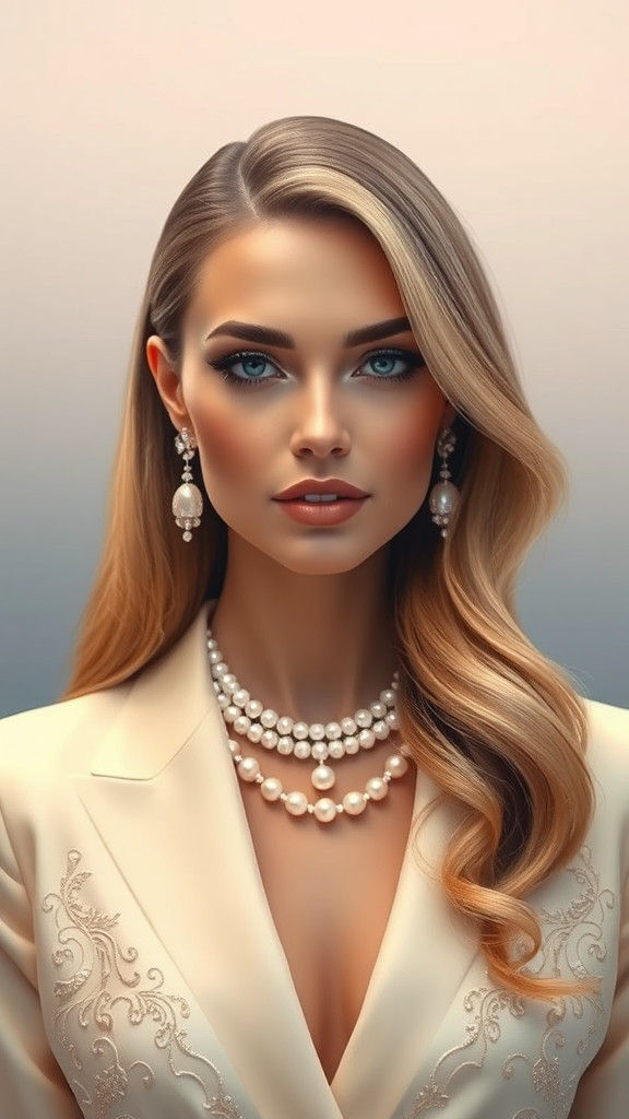 Elegant Woman in Modern Outfit as Matte Painting
