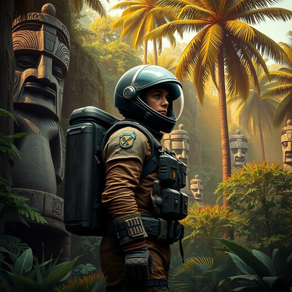 Astronaut Discovers Ancient Jungle Civilization in Hyperreal...