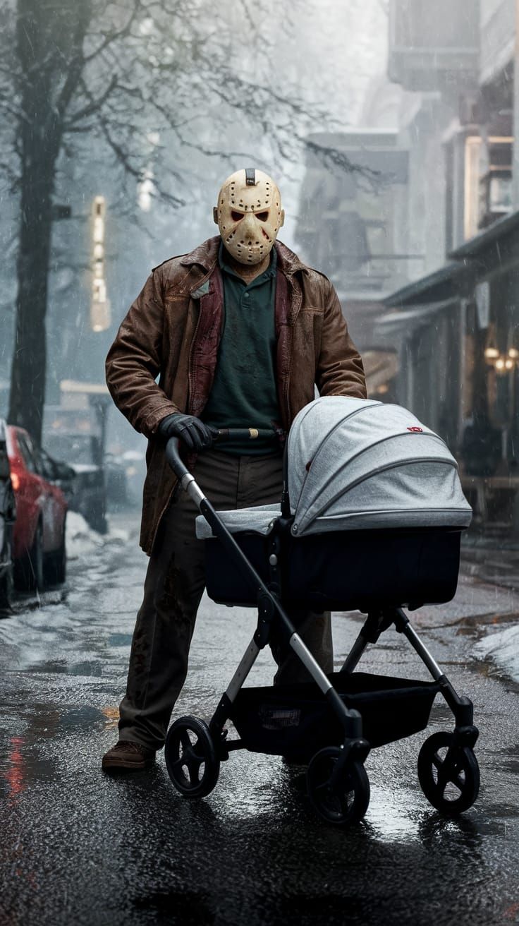 Jason Voorhees Stroller Scene: Friday the 13th Poster