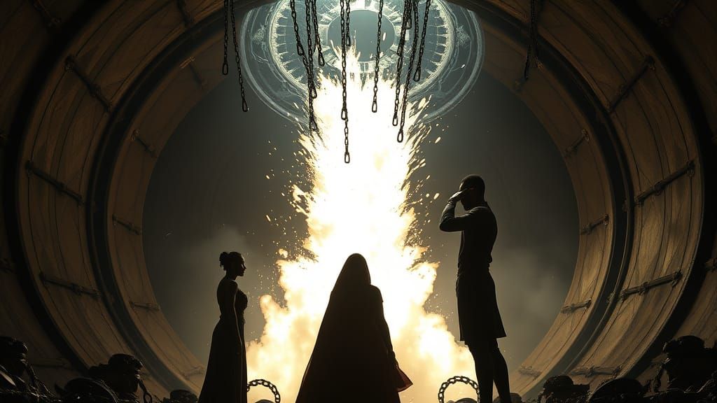 Explosive Light Eruption in Mythic Cinematic Style