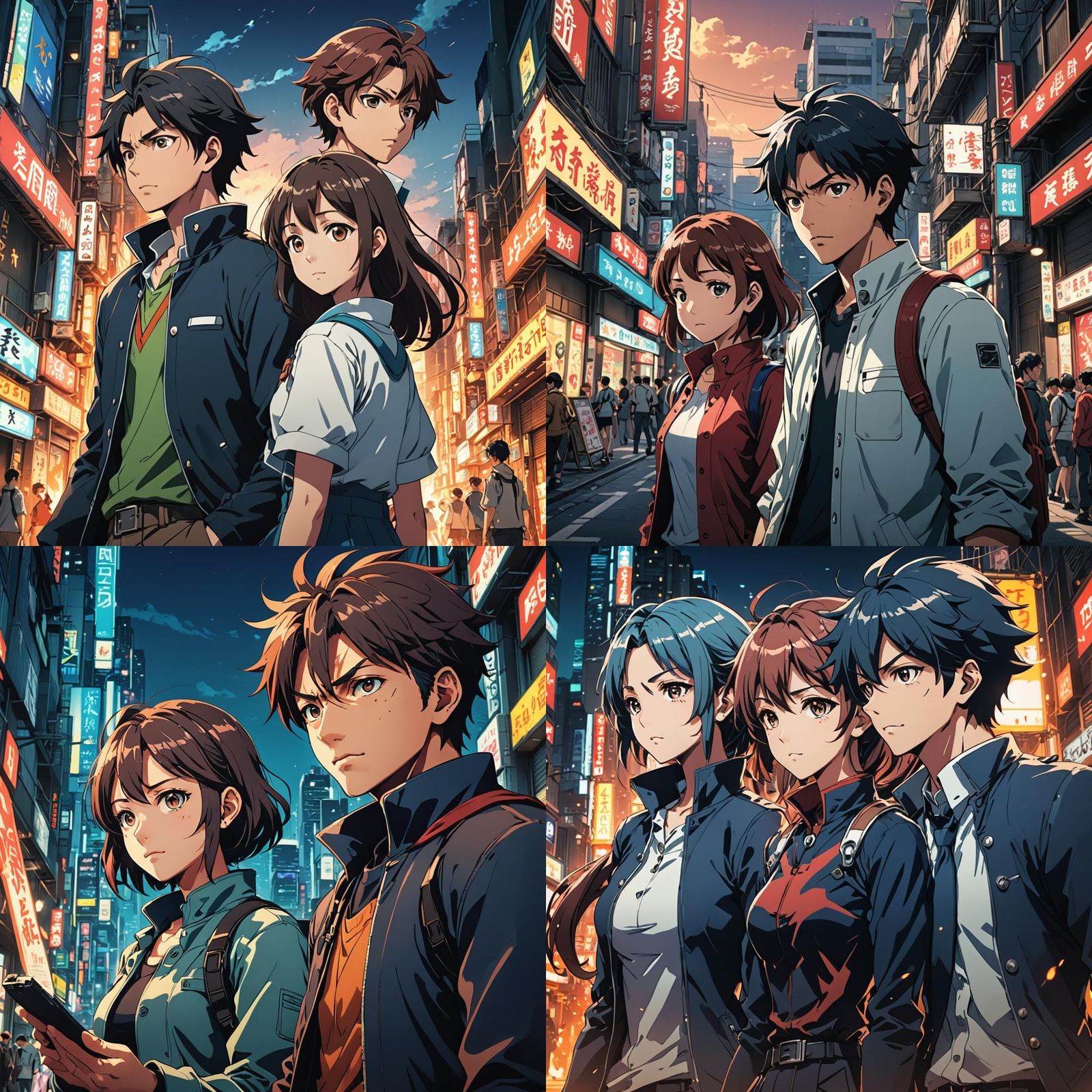 Anime Swordsmen Clash in Cel-Shaded Style