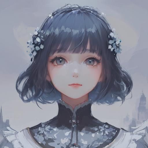 Latina Woman Portrait as Palette Knife Oil Painting