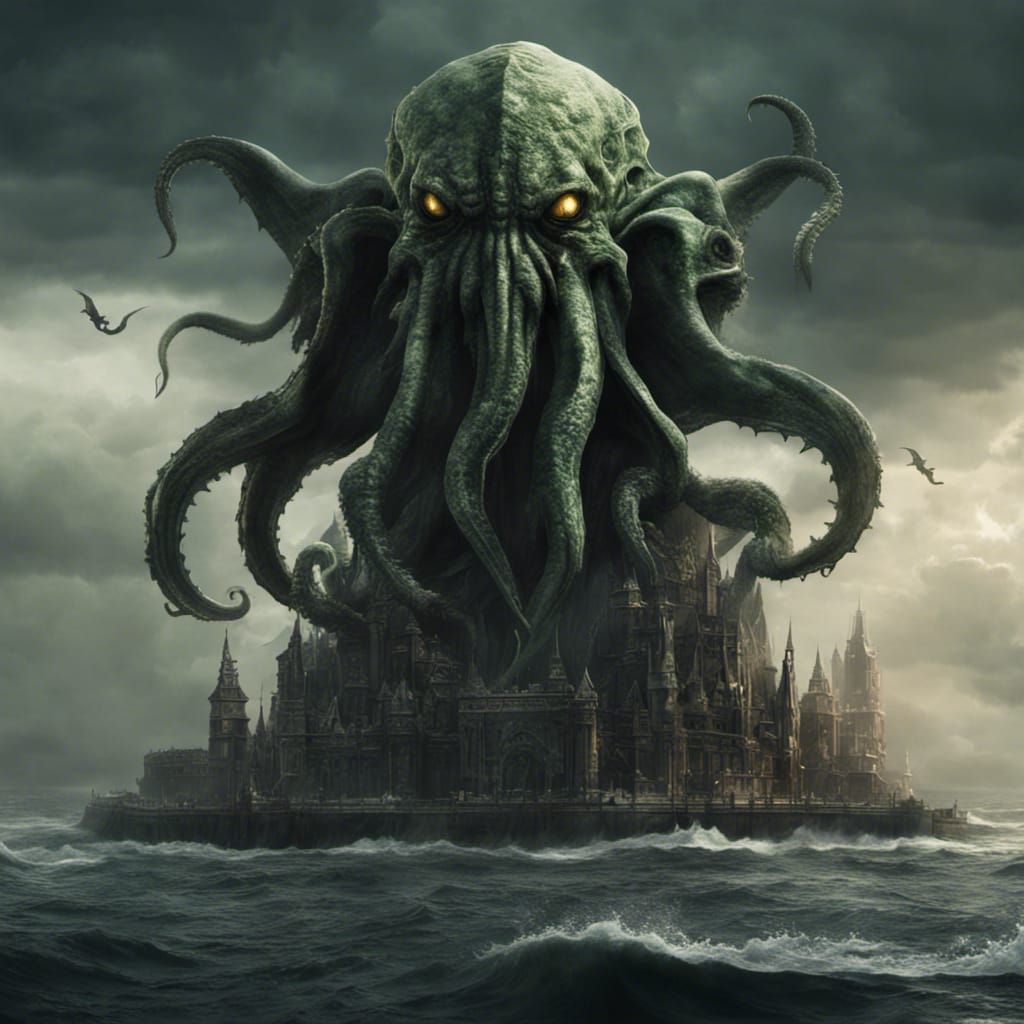 Epic Cinematic Cthulhu Digital Matte Painting
