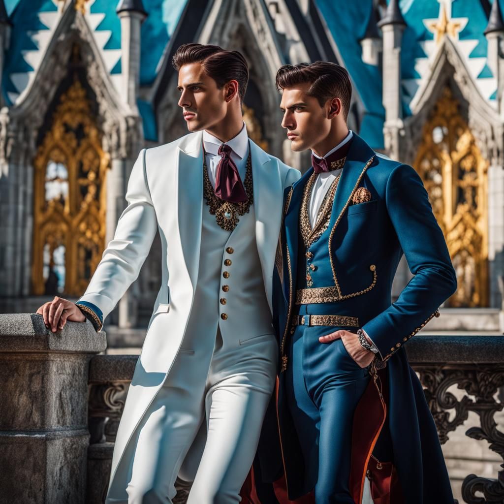 Fashion Models at Neuschwanstein Castle in Photorealism