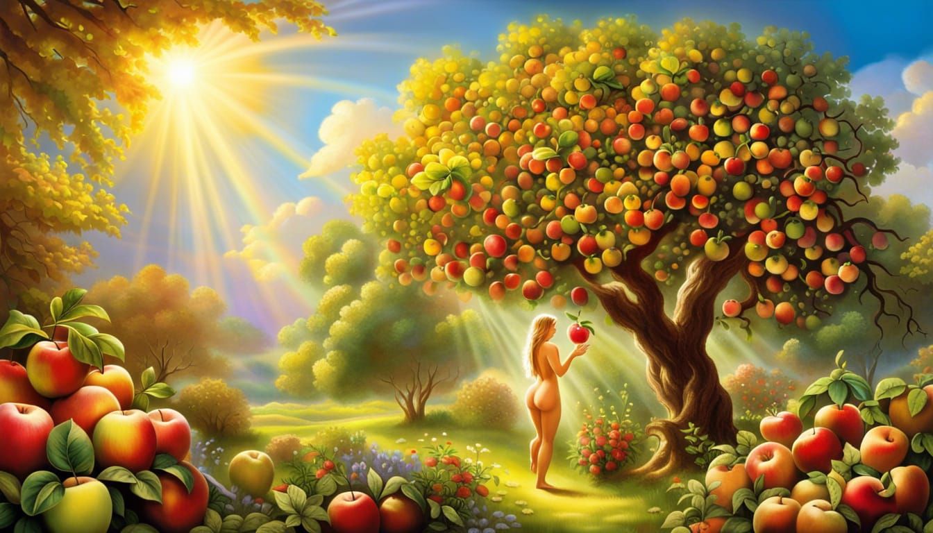 Eve in the Garden of Eden. About to give into temptation (Part of a Garden of Eden set)