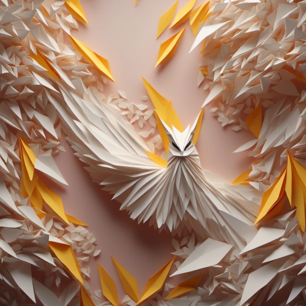 Origami Paper Sculpture of Paul George