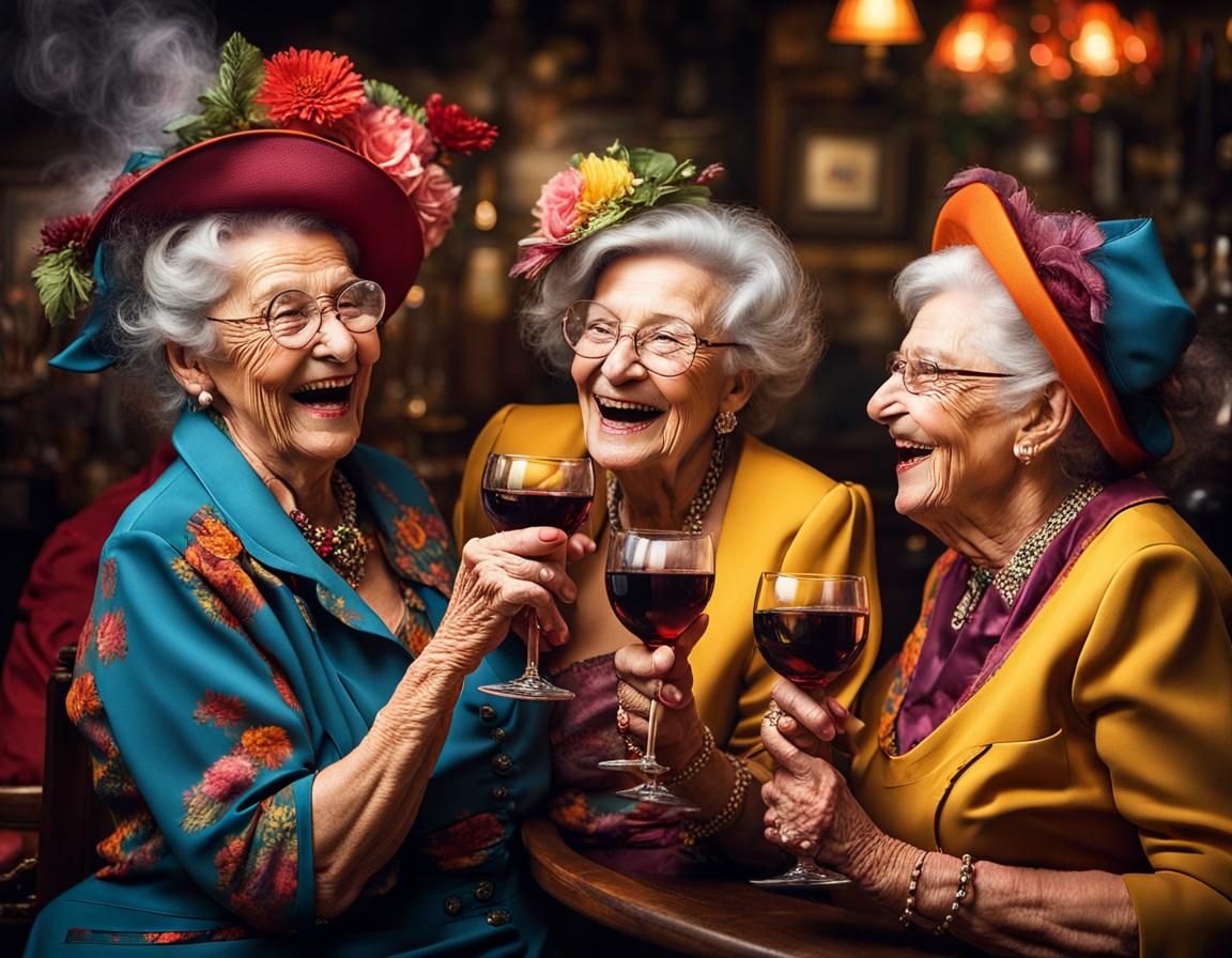 Three Happy laughing sisters