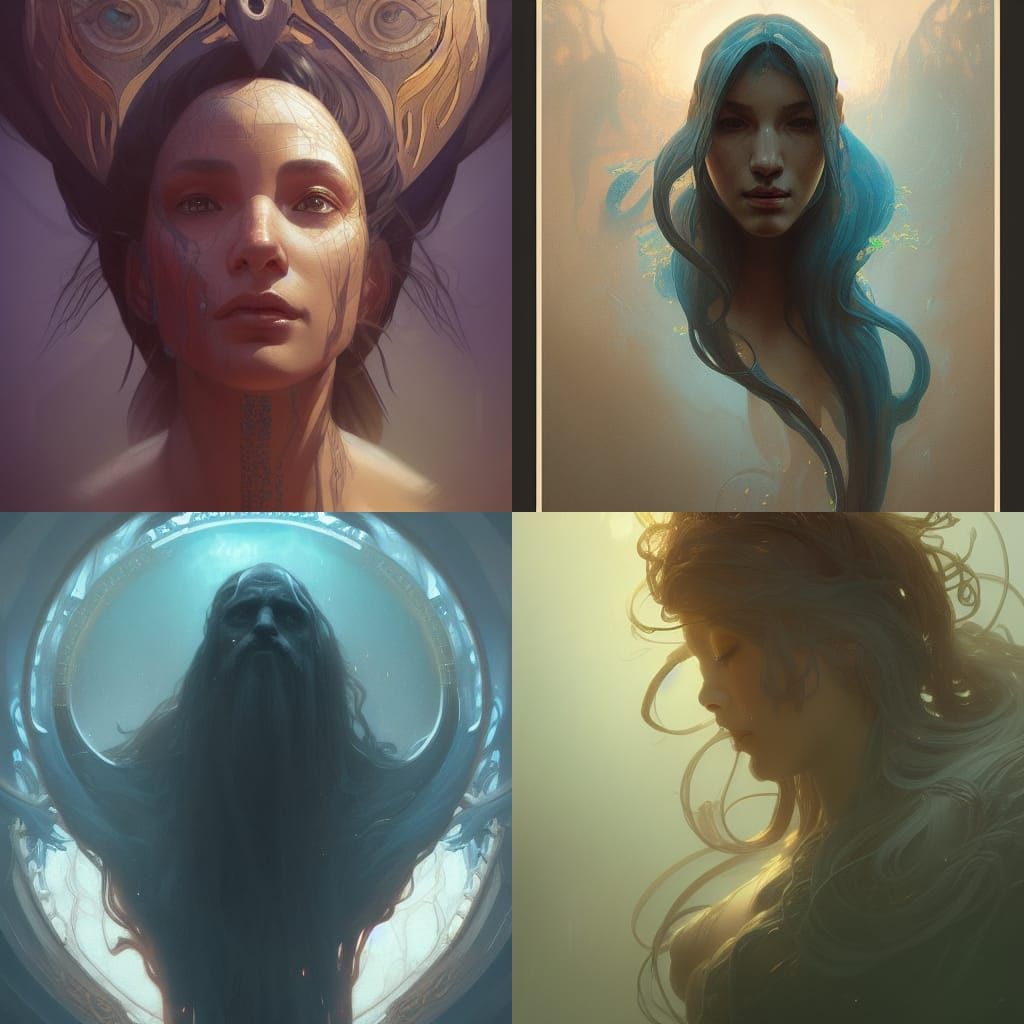 Great Old One Portrait in Hyperdetailed Style