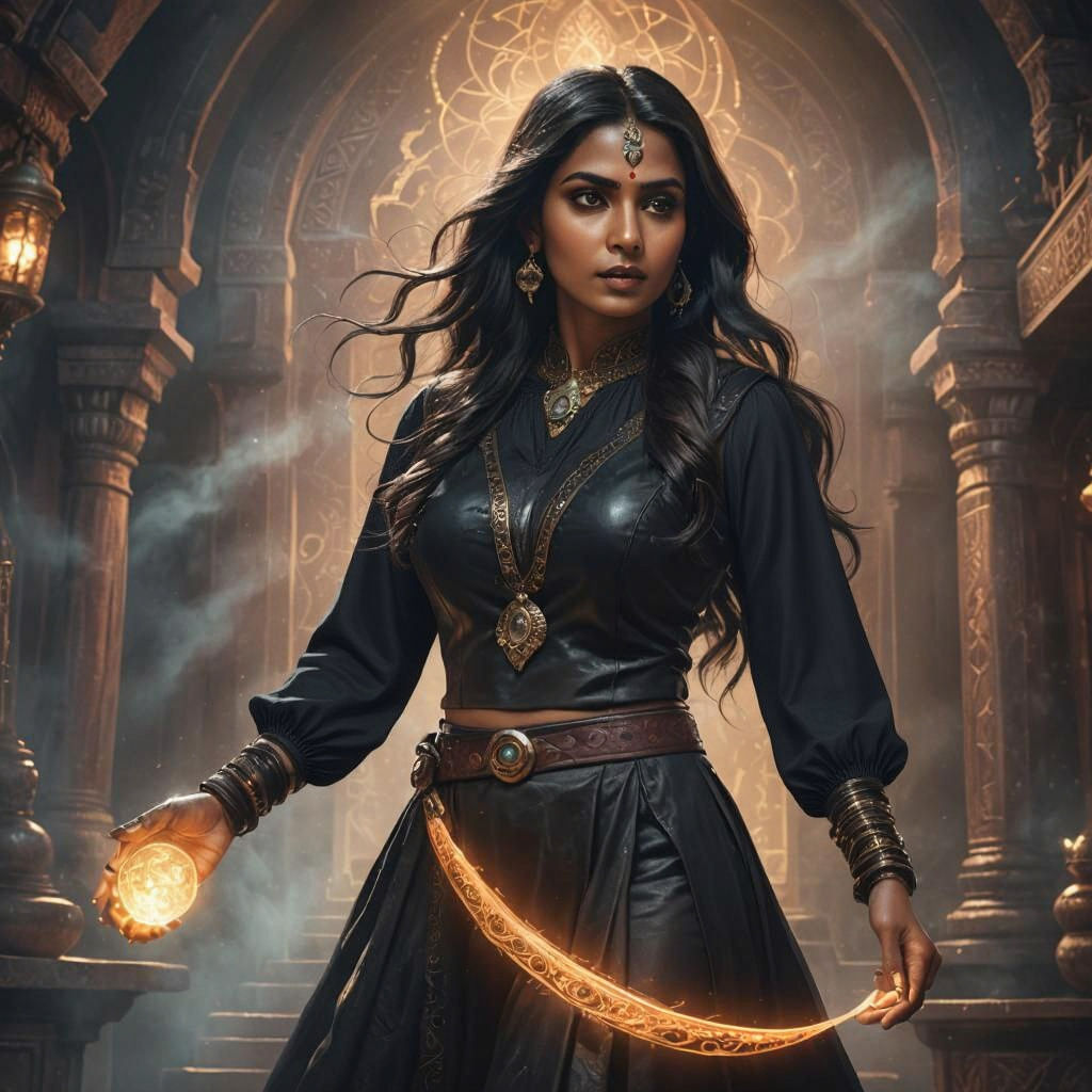 Naagshree: Indian Scientist Villain in Fantasy Concept Art