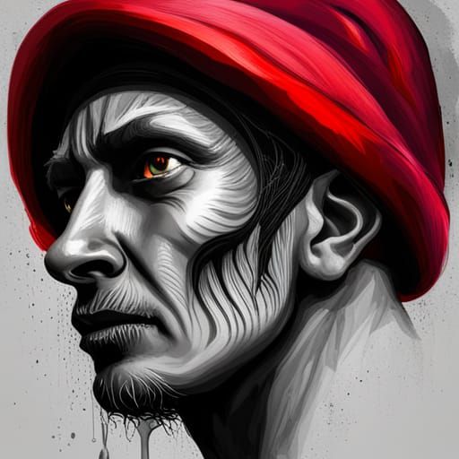 Angel of Death Portrait in Hyperrealistic Style