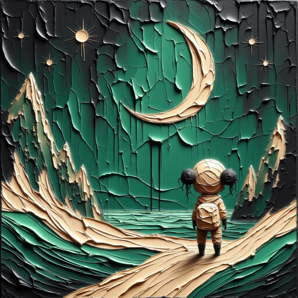 Astronaut Stranded on Alien Planet