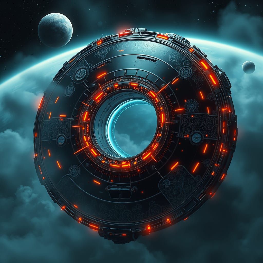 "The Donut" station of the fictional Saronian Federation