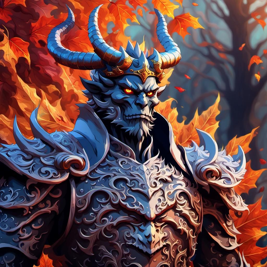 Cool Demon King in Baroque Anime Style