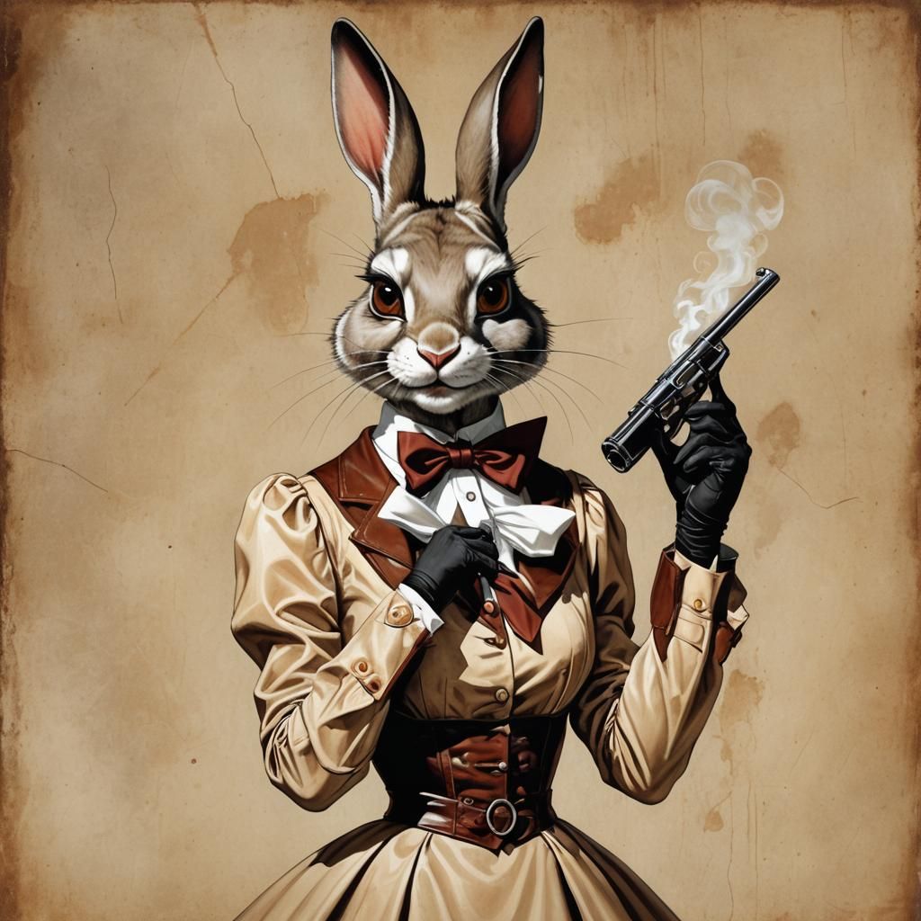 Bad Bunny with Bowtie