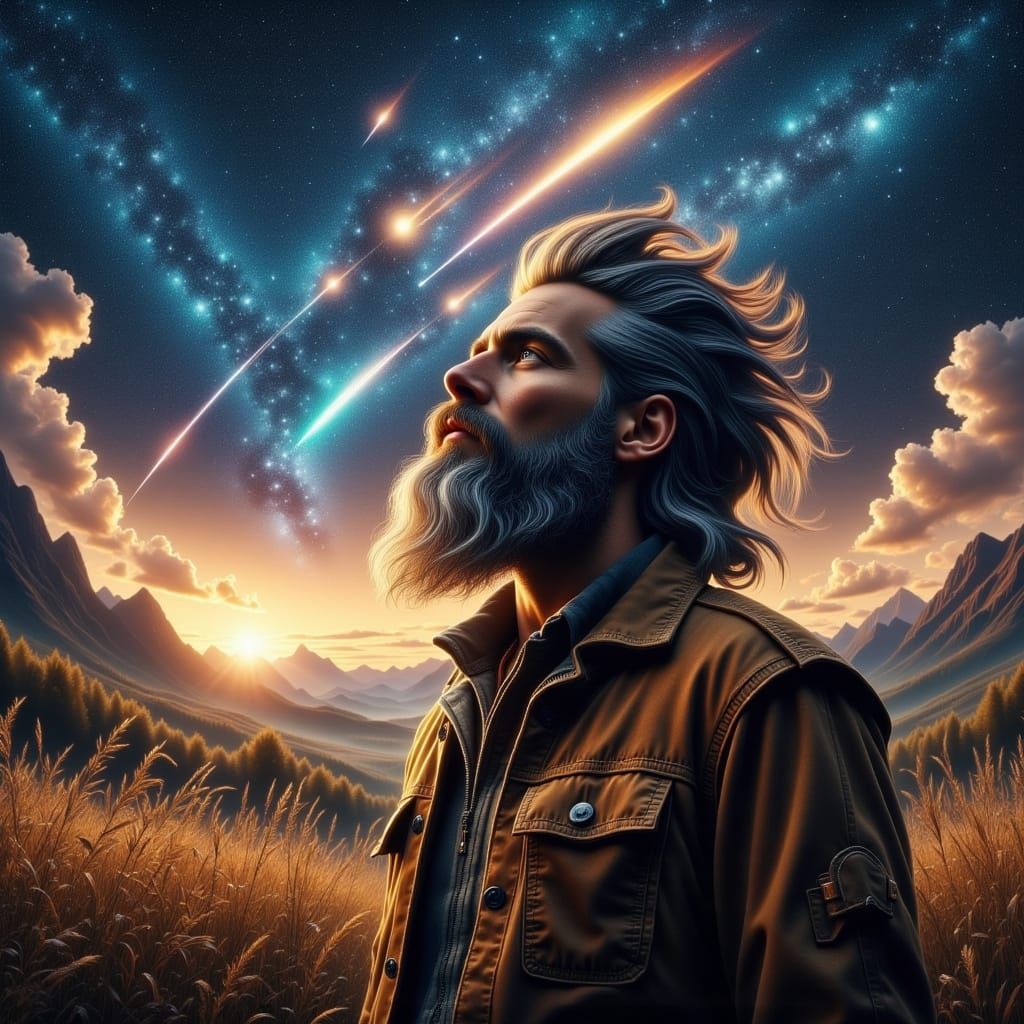 Hyperrealistic Astronomer in Mid-Shot