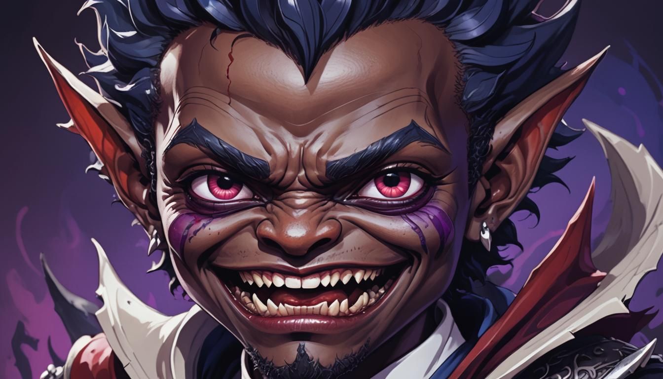 Charming Chibi Vampire Portrait in Dark Fantasy Style