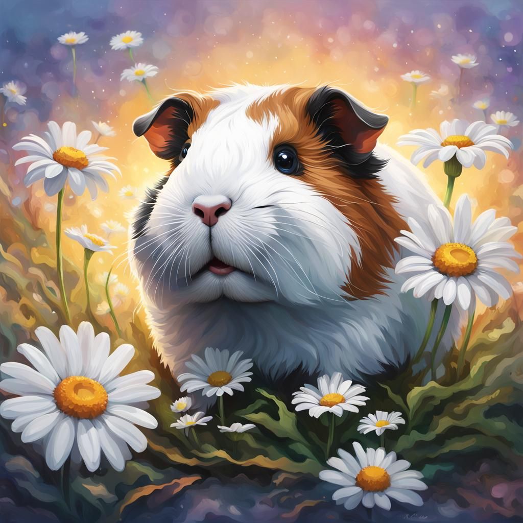 Robotic Guinea Pig and Daisy in Splash Art