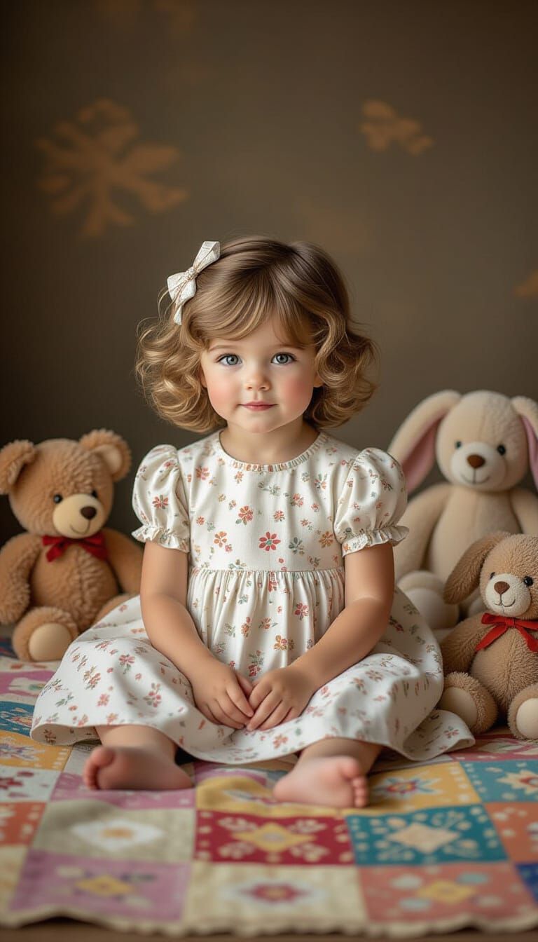 Girl with Toys: Storybook Illustration