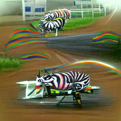 Rainbow Zebra Racing