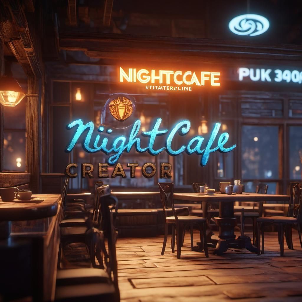 NightCafe Logo: 3D Cinematic Game Graphics