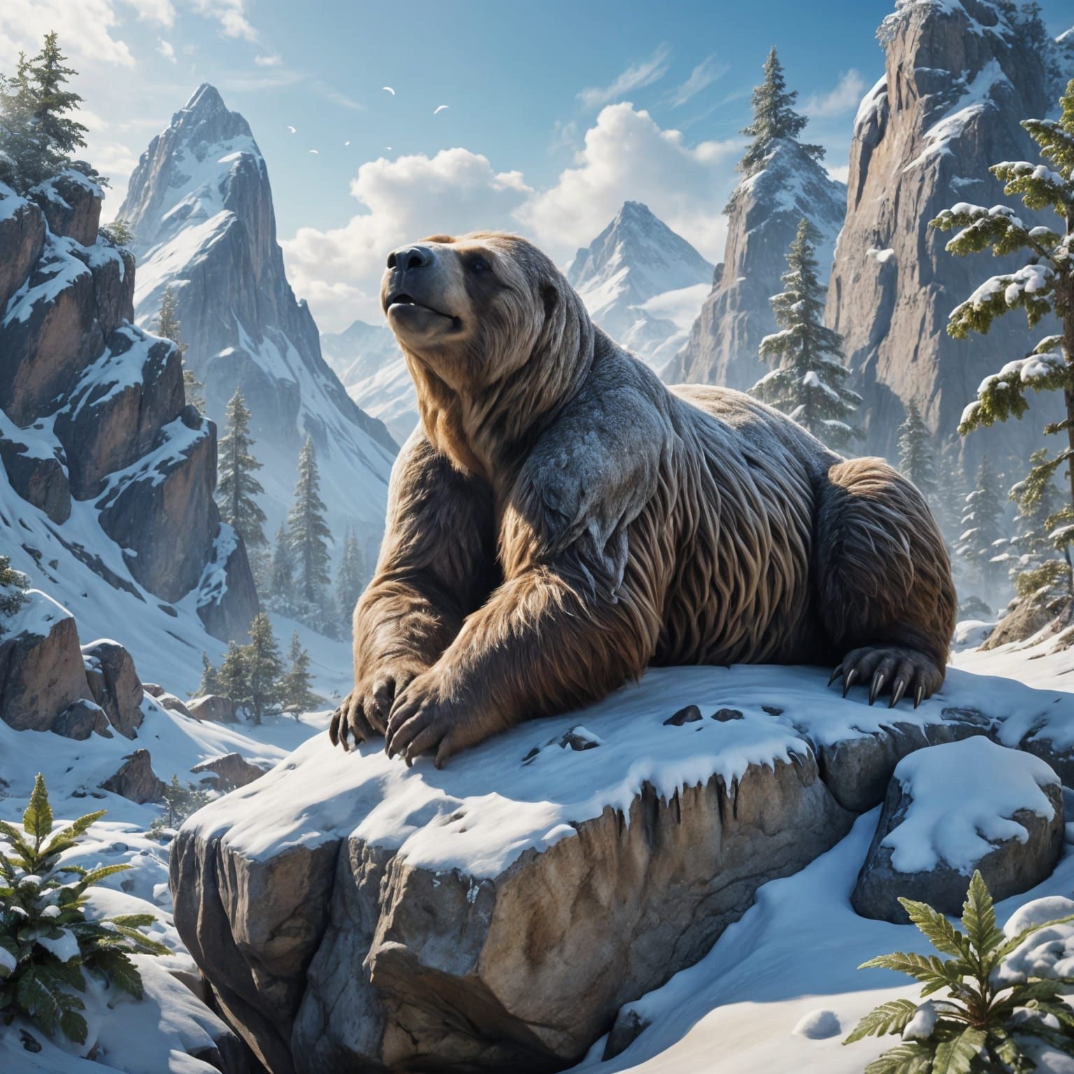 Lazy Ground Sloth in the Ice Age