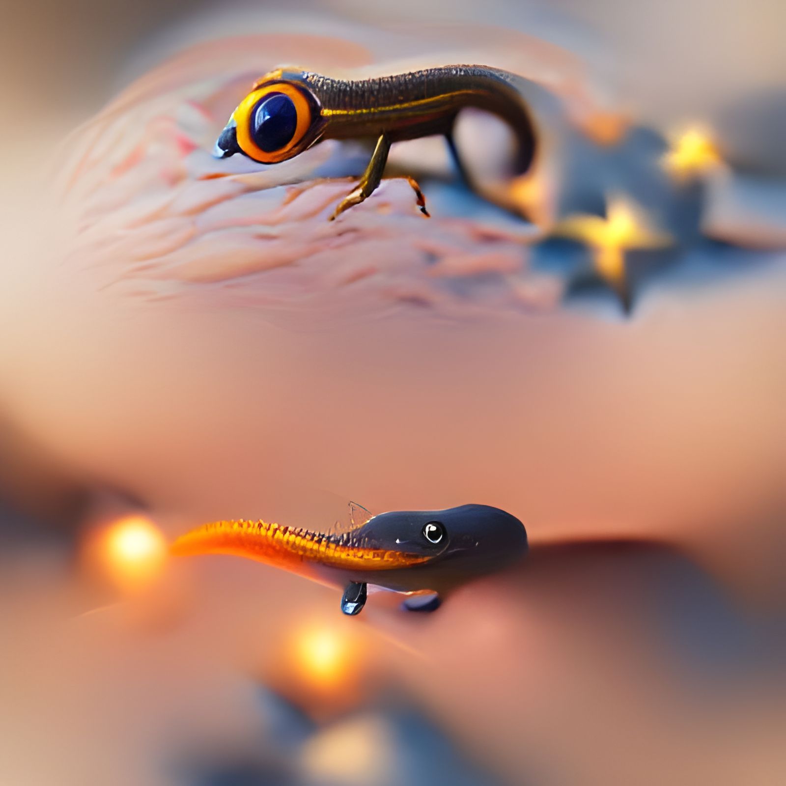 Detailed Realistic Fantasy Newt in 8k Resolution