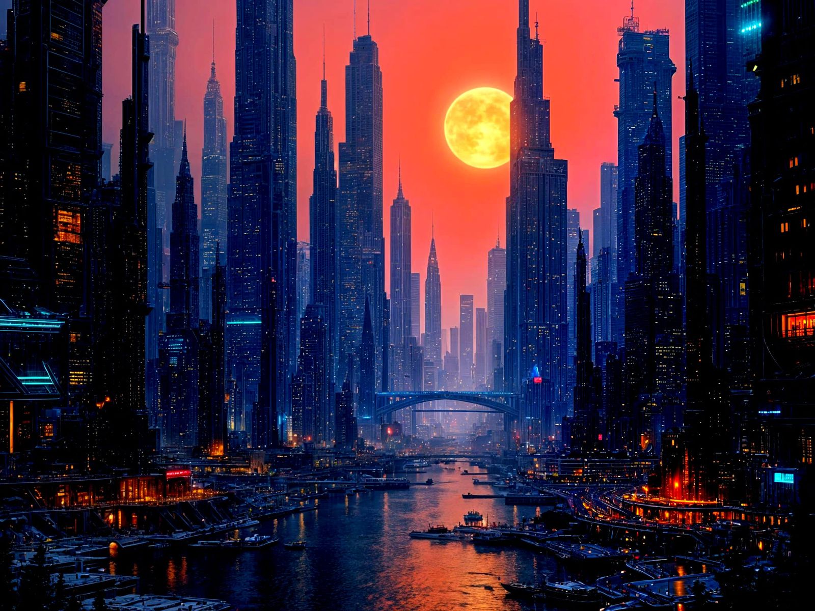 Cityscape Contained Within a Prism