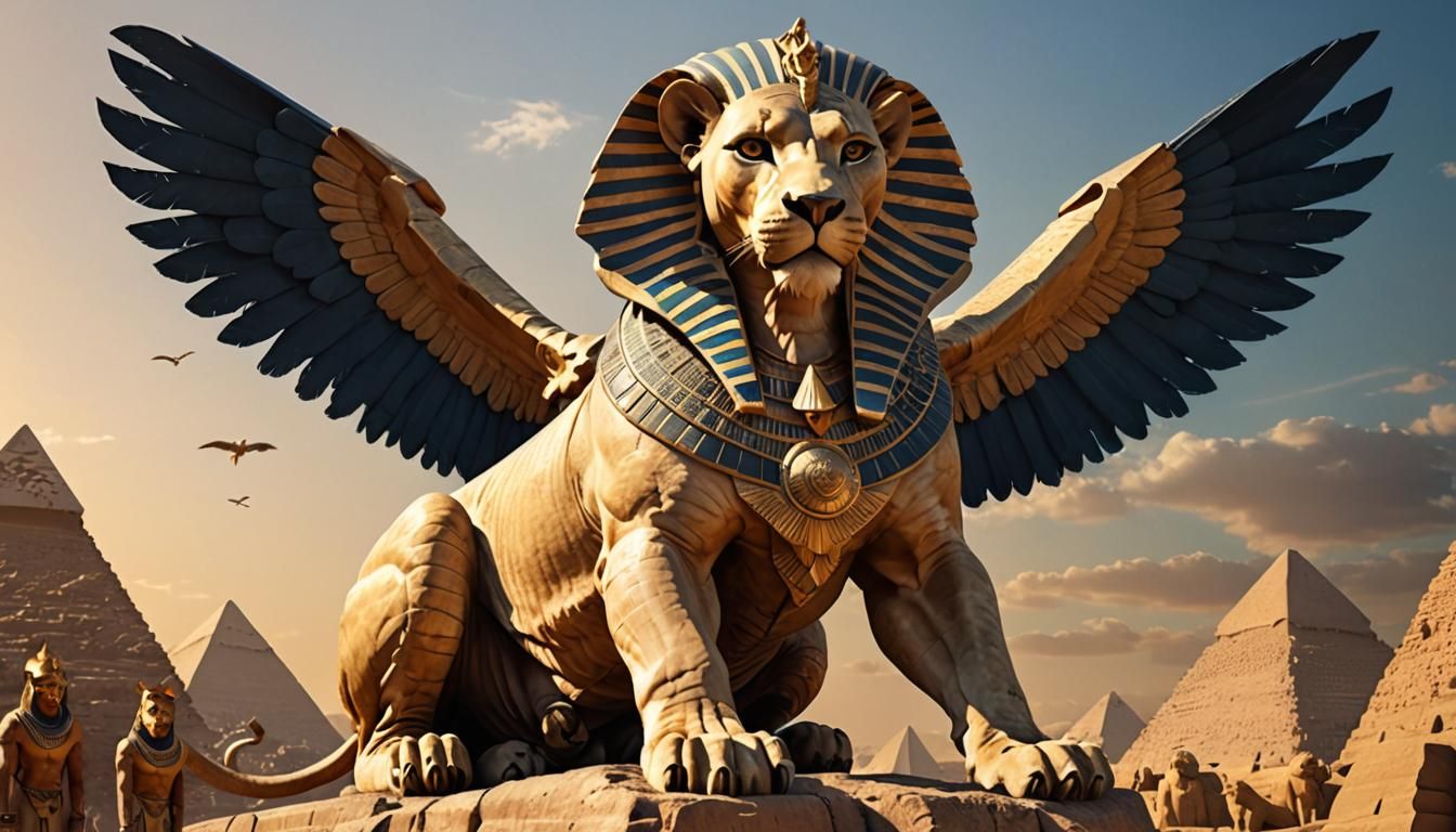 Sphinx of Ancient Egypt in Photorealistic Digital Art