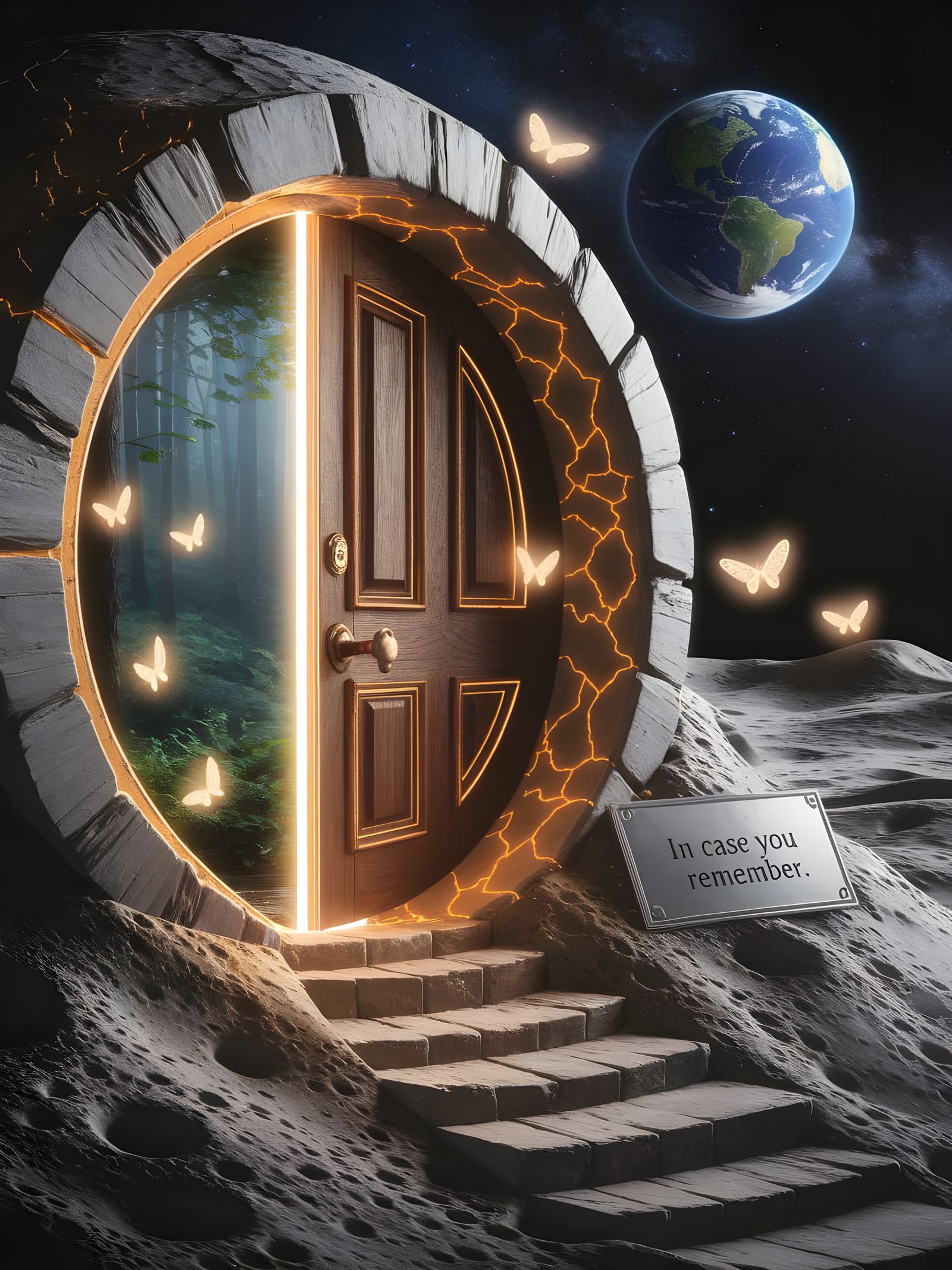 Lunar Doorway to a Verdant Forest