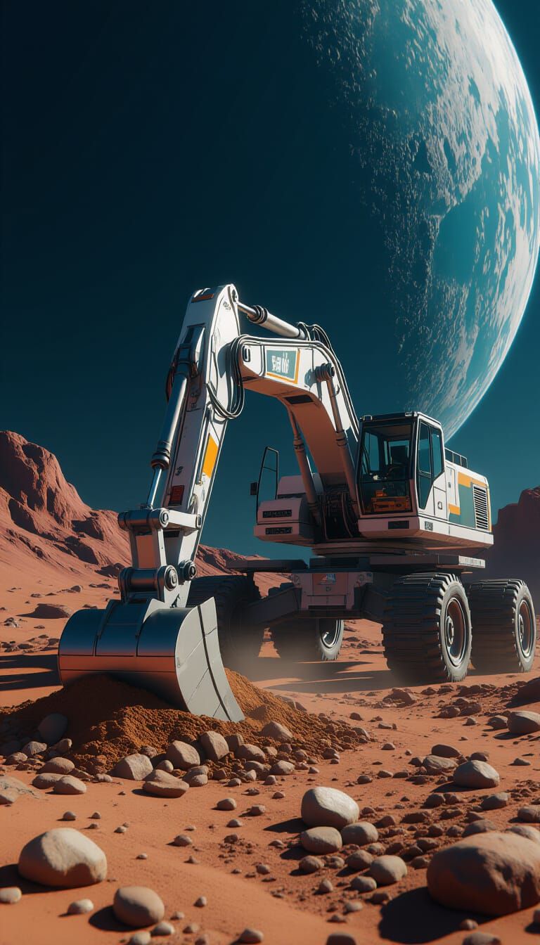 Robotic Excavation on Alien Planet Surface