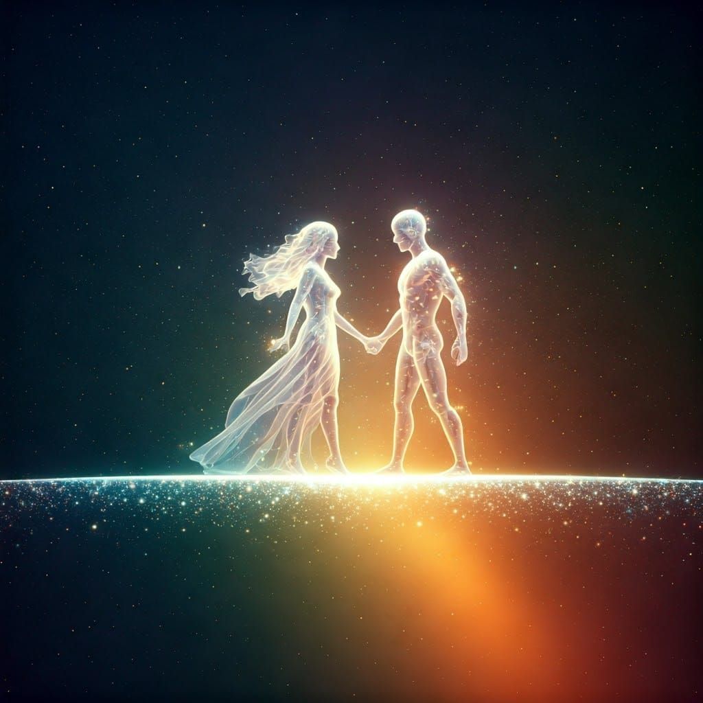 Ethereal Lovers Meet on Star Bridge