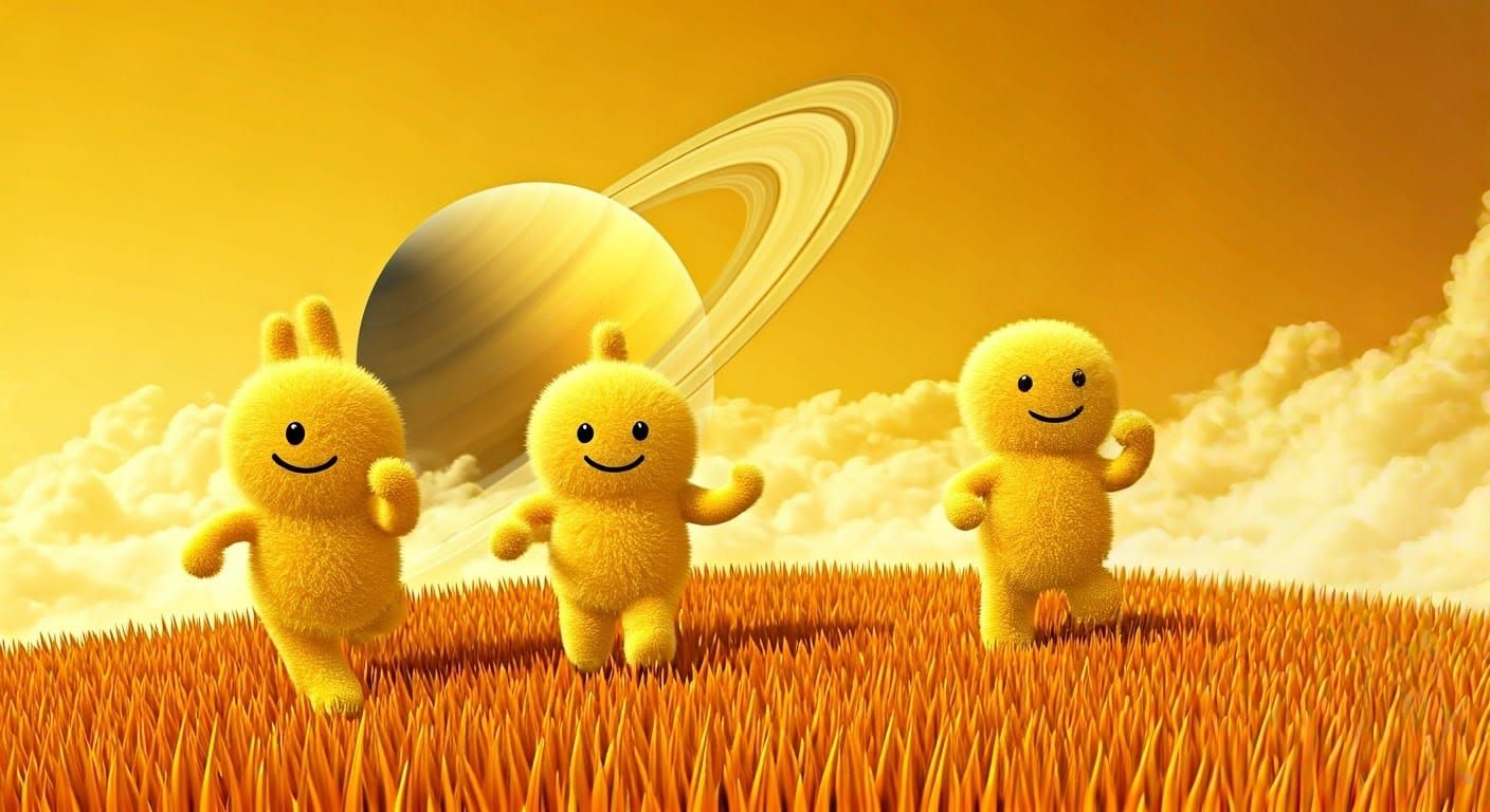 Fuzzy Yellow Creatures on a Yellow Planet