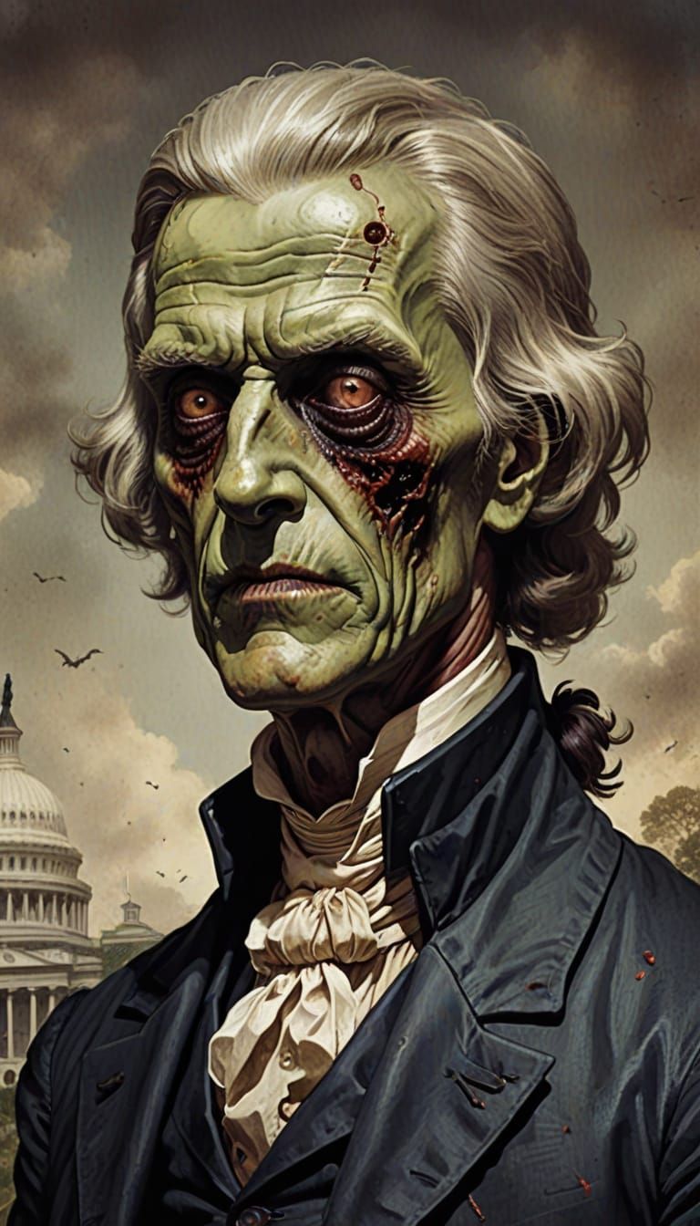 Zombie Portrait of Founding Father