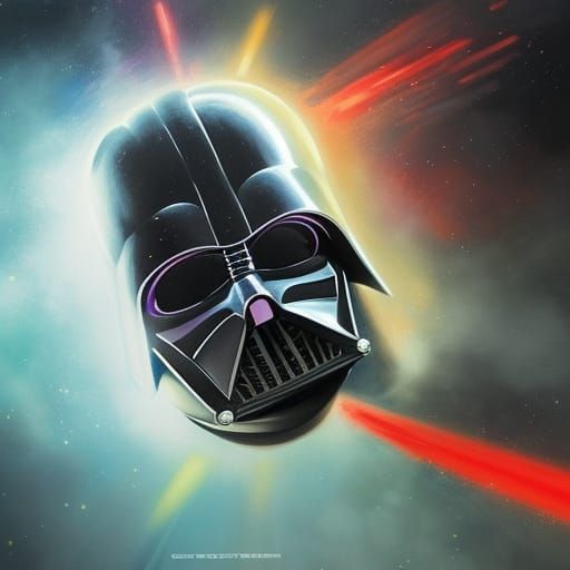 Darth Vader Helmet in Space