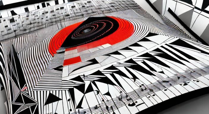 Abstract Graphic Score Inspired by Cave Paintings