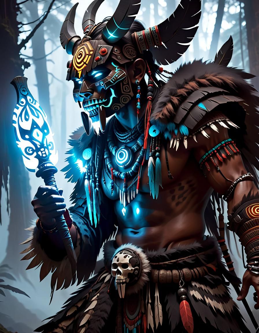 Cybernetic Shaman in Post-Apocalyptic Setting