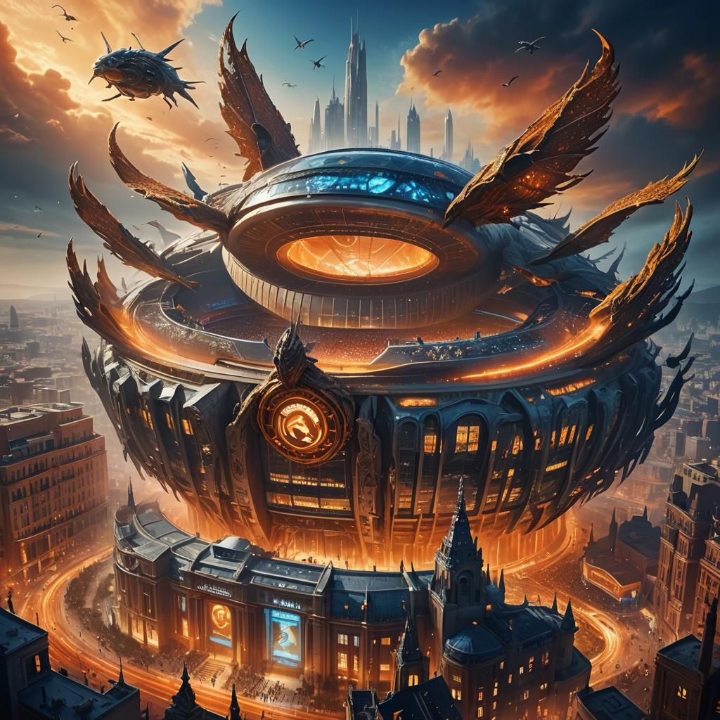 Magical Flying Creatures Fill Real Madrid Stadium